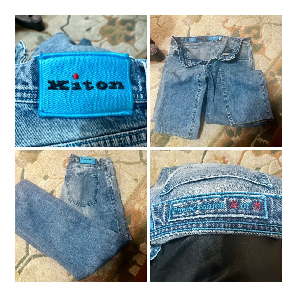 Kiton Blue     Limited edition super rare MEN. Denim Jeans.74-75 limited edition